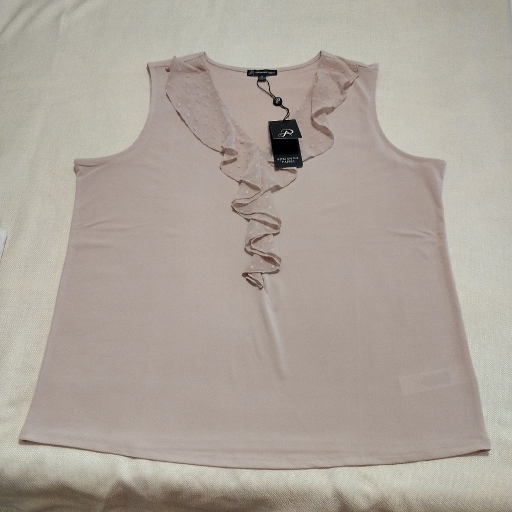 Adrianna Papell XL Champagne Top